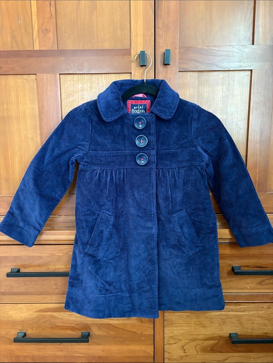Mini Boden Other - Mini Boden Navy Corduroy Kids' snap front pea coat